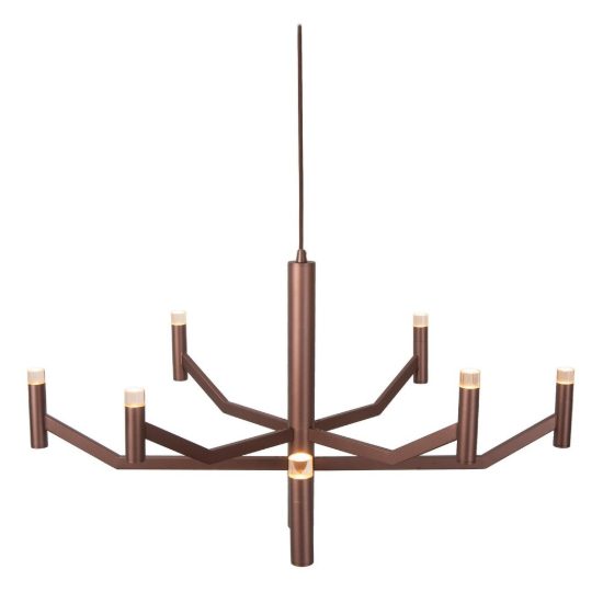 Lampadario a sospensione 9 luci per sala da pranzo contemporaneo caffe led 28w 2700k