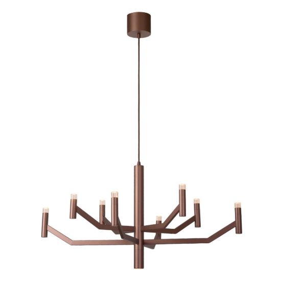 Lampadario a sospensione 9 luci per sala da pranzo contemporaneo caffe led 28w 2700k