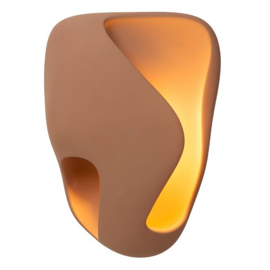 Applique scultorea larga per salotto moderna tortora