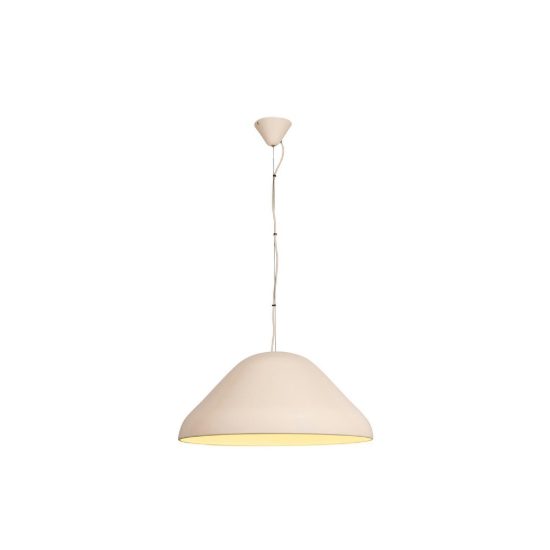 Lampadario a sospensione a cupola per cucina moderno crema
