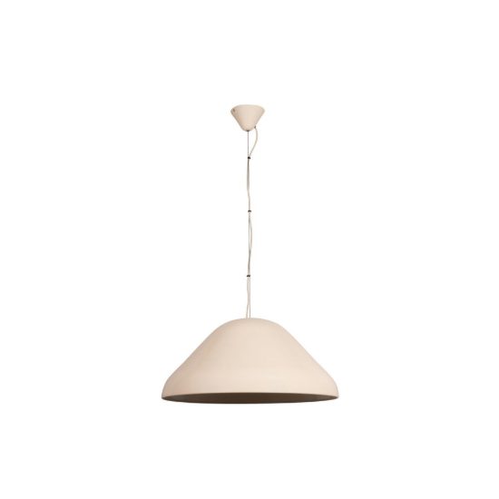 Lampadario a sospensione a cupola per cucina moderno crema
