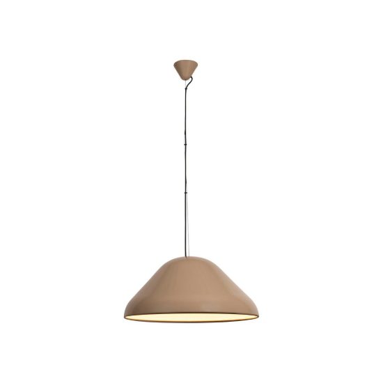 Lampadario a sospensione a cupola per cucina moderno tortora