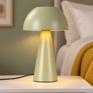 Abat-jour a cupola per comodino moderno verde