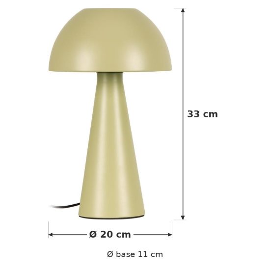 Abat-jour a cupola per comodino moderno verde