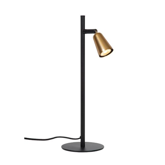 Lampada da tavolo con faretto orientabile per sala da pranzo contemporanea champagne nero