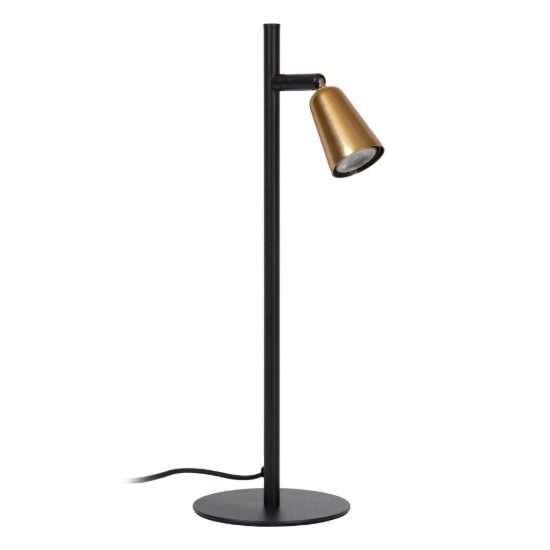 Lampada da tavolo con faretto orientabile per sala da pranzo contemporanea champagne nero