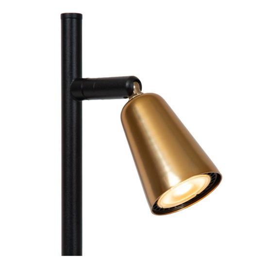Lampada da tavolo con faretto orientabile per sala da pranzo contemporanea champagne nero