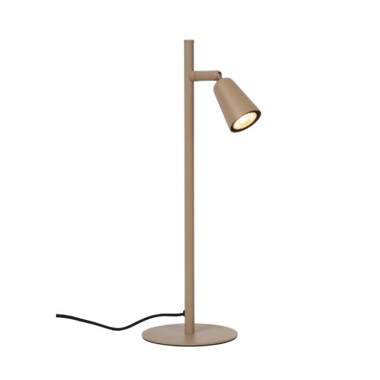 Lampada da tavolo con faretto orientabile per salotto moderna tortora