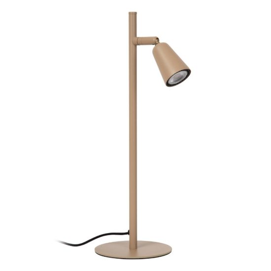 Lampada da tavolo con faretto orientabile per salotto moderna tortora