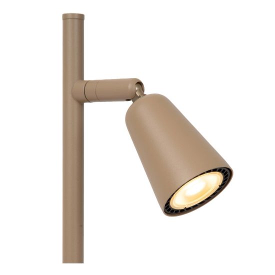 Lampada da tavolo con faretto orientabile per salotto moderna tortora