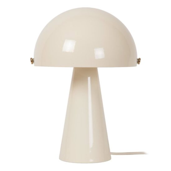 Abat-jour a cupola per comodino contemporaneo crema oro