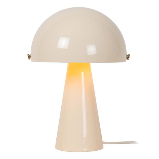 Abat-jour a cupola per comodino contemporaneo crema oro