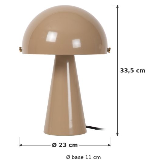 Abat-jour a cupola per comodino contemporaneo tortora oro