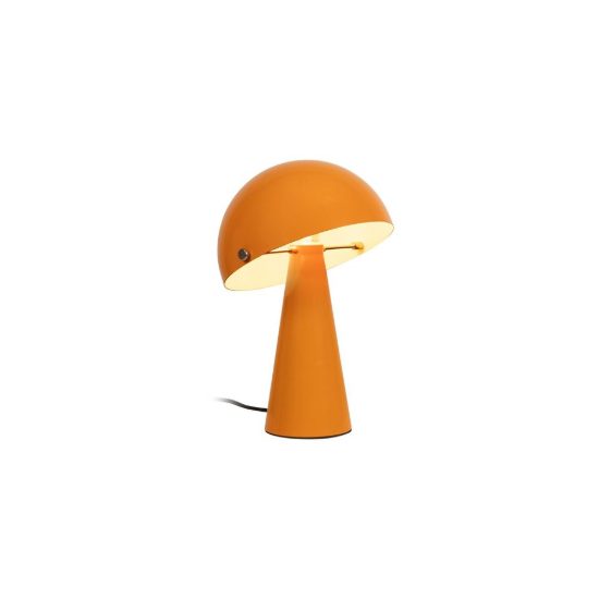 Abat-jour a cupola per comodino contemporaneo arancione oro