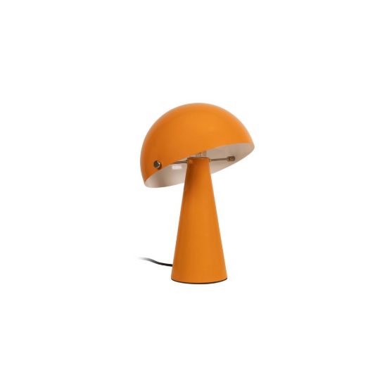 Abat-jour a cupola per comodino contemporaneo arancione oro