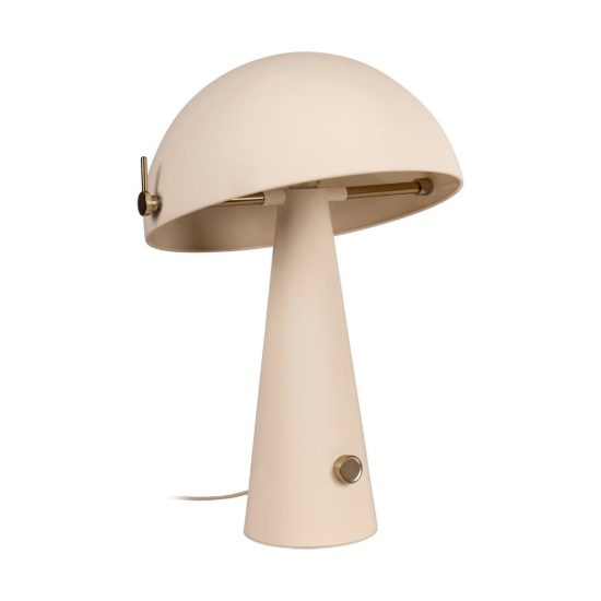 Lampada da tavolo a cupola per soggiorno contemporanea crema oro dimmerabile