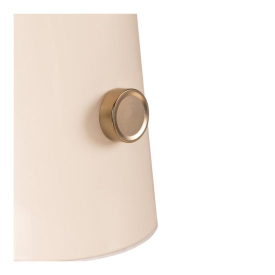 Lampada da tavolo a cupola per soggiorno contemporanea crema oro dimmerabile