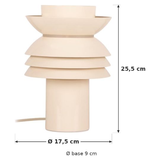 Abat-jour per comodino moderno crema