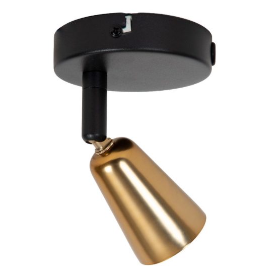 Faretto da parete per sala da pranzo orientabile contemporaneo champagne nero