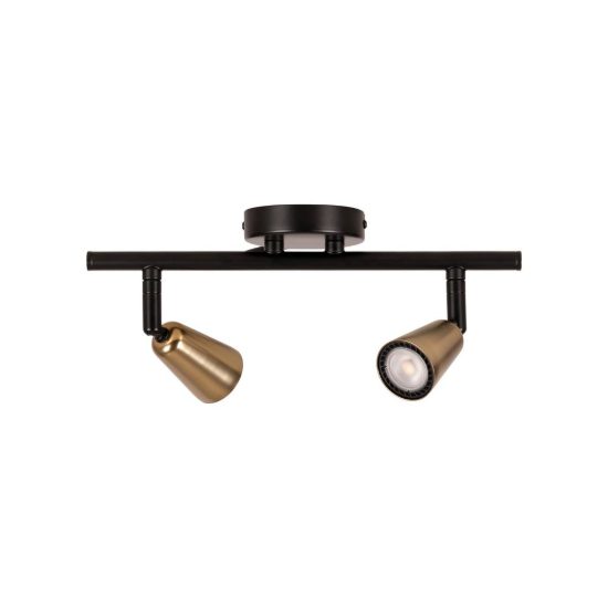 Applique con 2 faretti orientabili per sala da pranzo contemporanea champagne nero