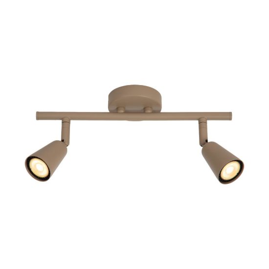 Applique con 2 faretti orientabili per salotto moderna tortora