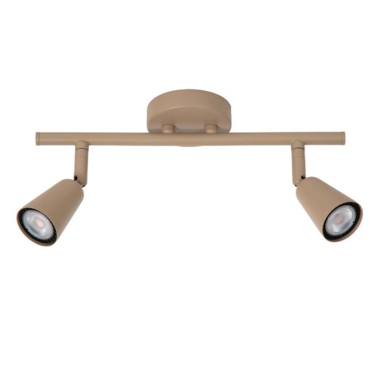Applique con 2 faretti orientabili per salotto moderna tortora