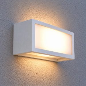 Applique da esterno rettangolare ip65 moderna bianca