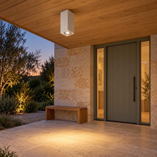 Faretto da esterno soffitto ip65 bianco moderno