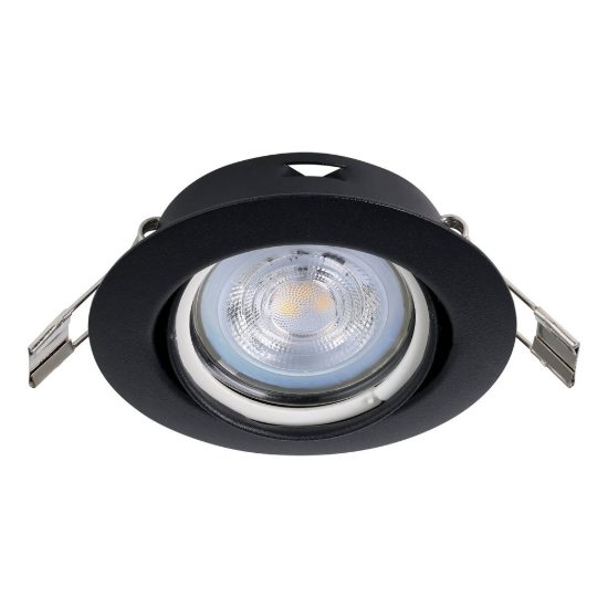 Eglo favazzina set 3 faretti da incasso per cartongesso orientabili led 3x4w 2700k foro 6,8cm nero