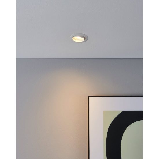 Eglo favazzina set 3 faretti da incasso per cartongesso orientabili led 3x4w 2700k foro 6,8cm bianco