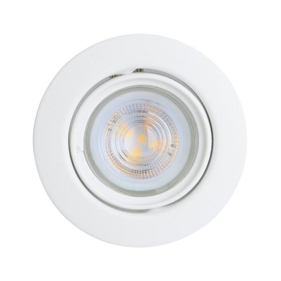Eglo favazzina set 3 faretti da incasso per cartongesso orientabili led 3x4w 2700k foro 6,8cm bianco