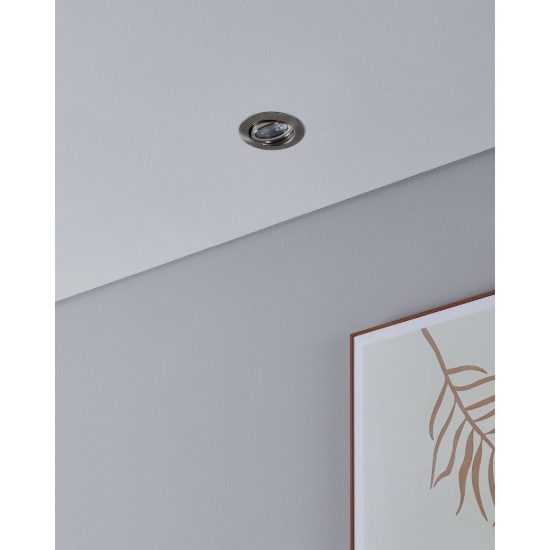Eglo favazzina set 3 faretti da incasso per cartongesso orientabili led 3x4w 2700k foro 6,8cm nichel opaco