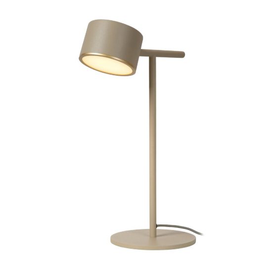 Lampada da scrivania per studio contemporanea tortora led 9w 2700k touch dimmer