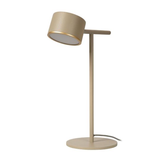 Lampada da scrivania per studio contemporanea tortora led 9w 2700k touch dimmer
