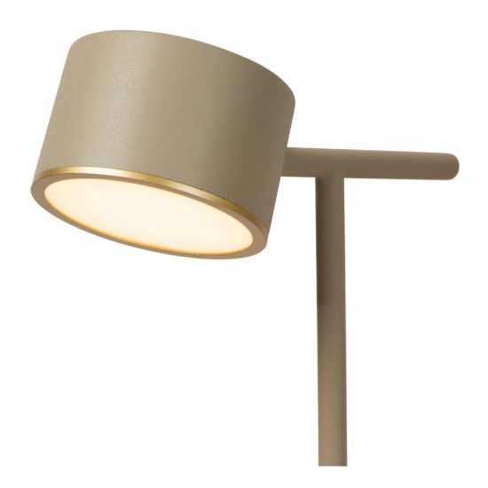 Lampada da scrivania per studio contemporanea tortora led 9w 2700k touch dimmer