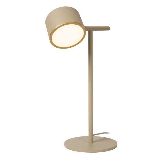 Lampada da scrivania per studio contemporanea tortora led 9w 2700k touch dimmer