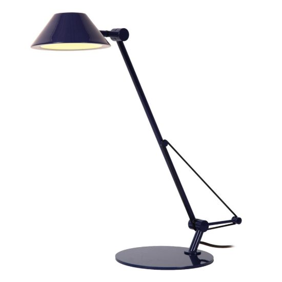 Lampada da scrivania a braccio per studio moderna blu nero led 8w 3000k