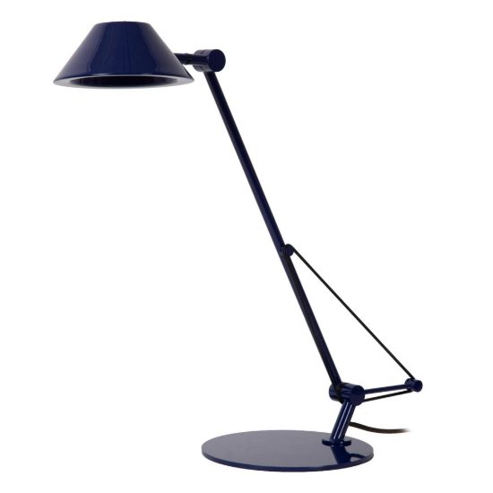 Lampada da scrivania a braccio per studio moderna blu nero led 8w 3000k
