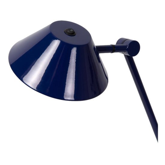 Lampada da scrivania a braccio per studio moderna blu nero led 8w 3000k