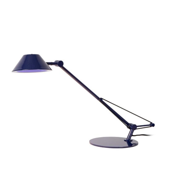 Lampada da scrivania a braccio per studio moderna blu nero led 8w 3000k