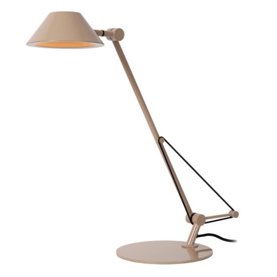 Lampada da scrivania a braccio per studio moderna tortora nero led 8w 3000k
