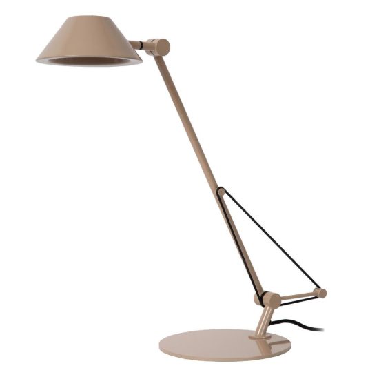 Lampada da scrivania a braccio per studio moderna tortora nero led 8w 3000k