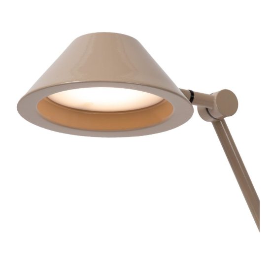 Lampada da scrivania a braccio per studio moderna tortora nero led 8w 3000k