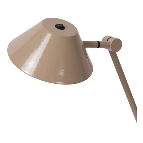 Lampada da scrivania a braccio per studio moderna tortora nero led 8w 3000k