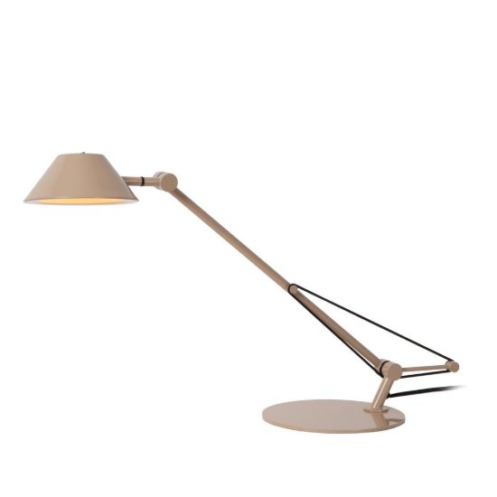 Lampada da scrivania a braccio per studio moderna tortora nero led 8w 3000k
