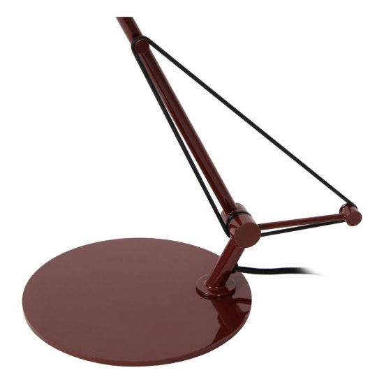 Lampada da scrivania a braccio per studio moderna bordeaux nero led 8w 3000k