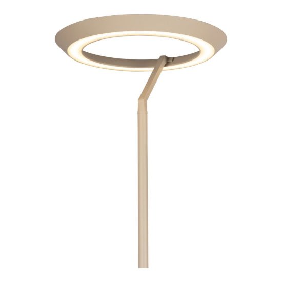 Lampada da terra con luce da lettura per salotto moderna tortora led 24w 2700k touch dimmer