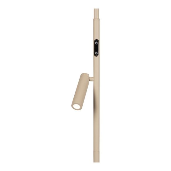 Lampada da terra con luce da lettura per salotto moderna tortora led 24w 2700k touch dimmer