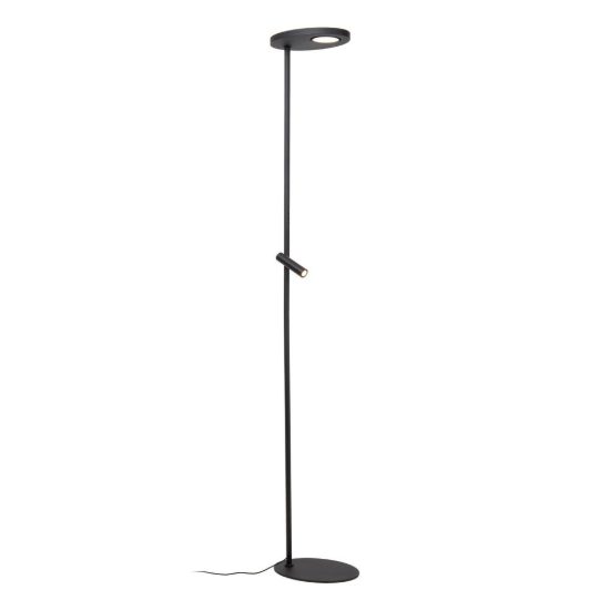 Piantana con luce da lettura per soggiorno nero led 27w cct 2700k 3300k 4000k dimmerabile