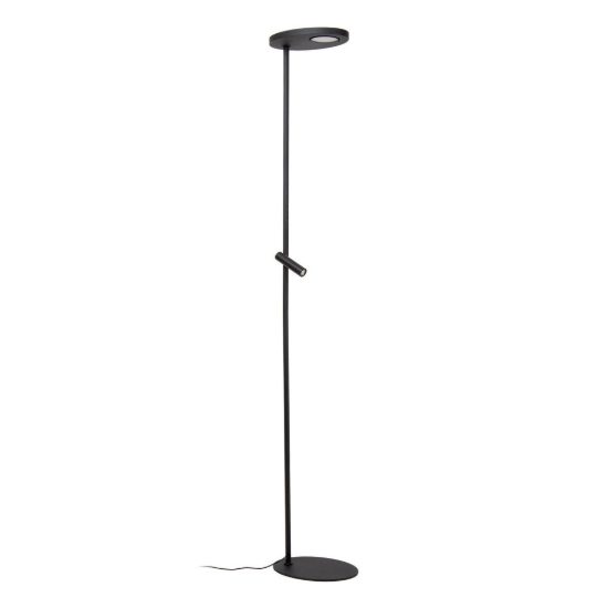 Piantana con luce da lettura per soggiorno nero led 27w cct 2700k 3300k 4000k dimmerabile